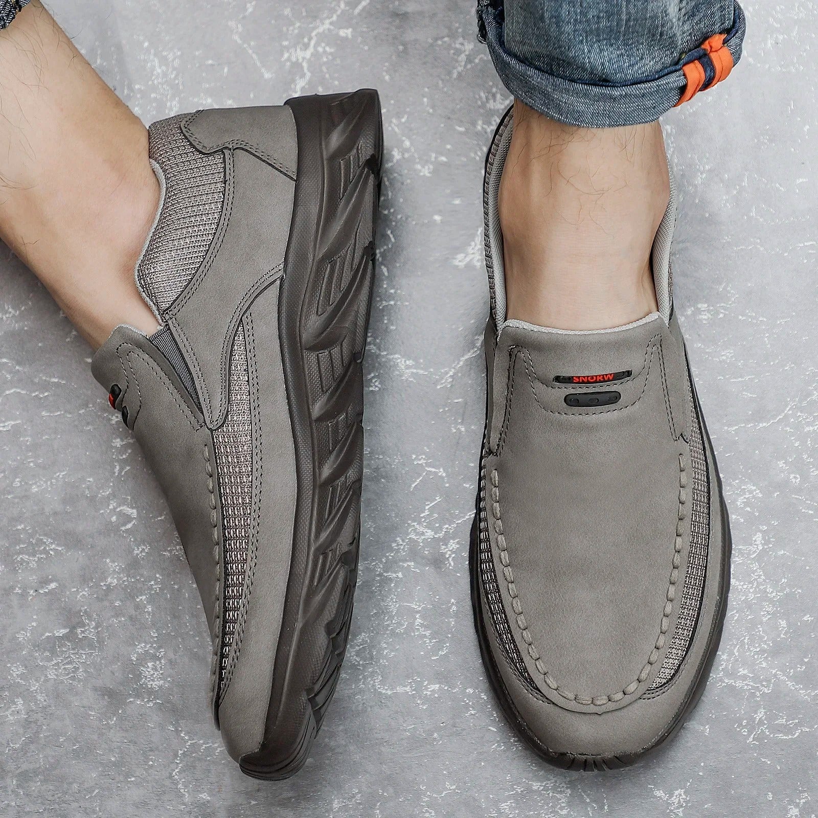 Herenleren loafers sneakers
