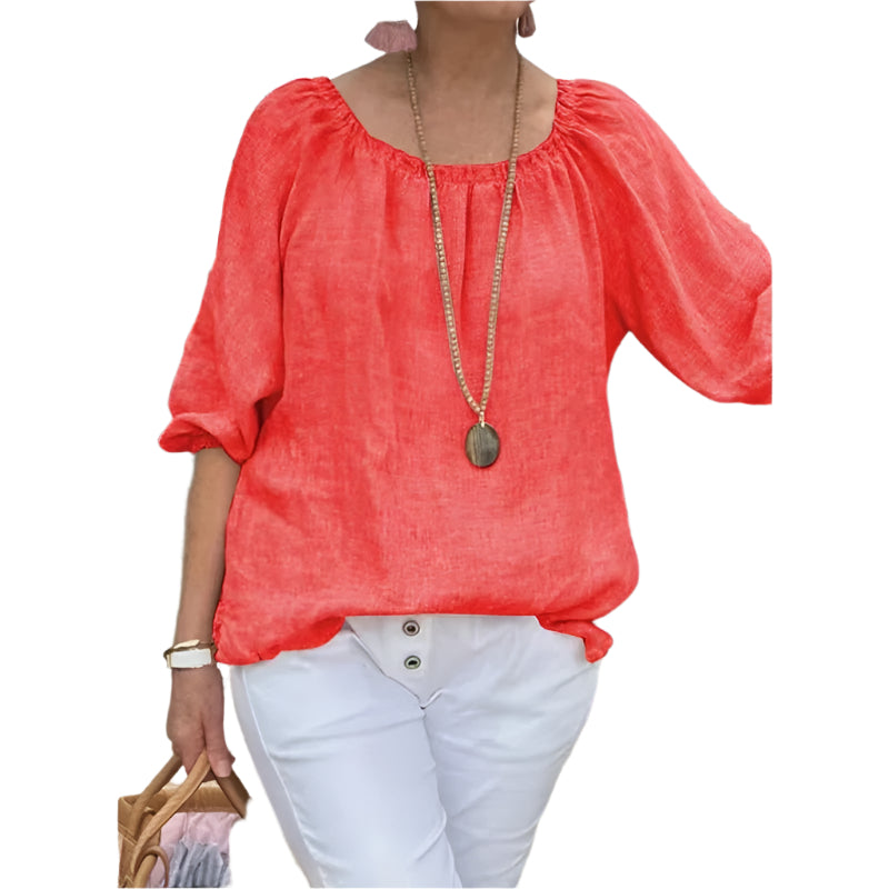 Vrouwen Halve Mouw Casual Los Blouse