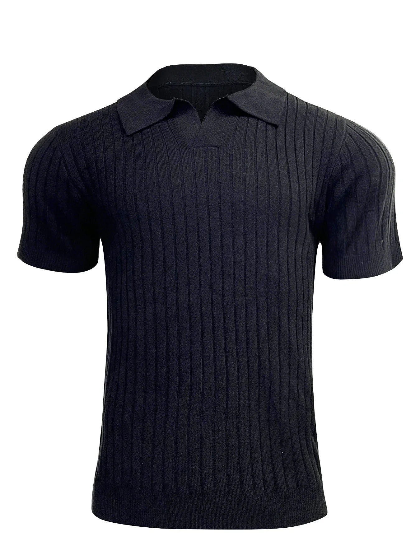 Retro gebreid poloshirt voor heren
