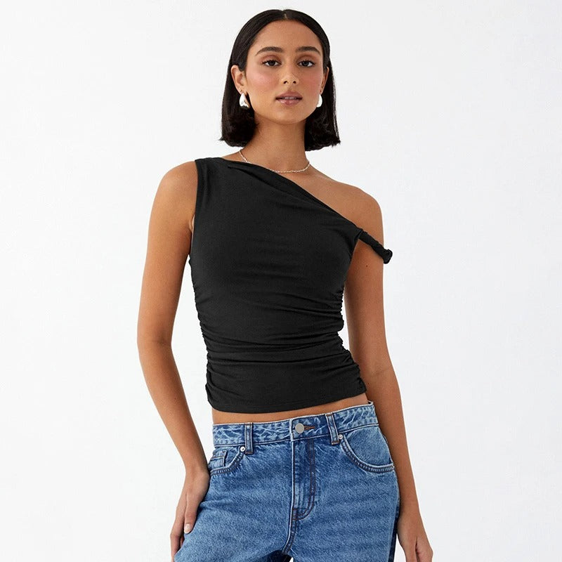 Off-shoulder crop tanktop voor dames