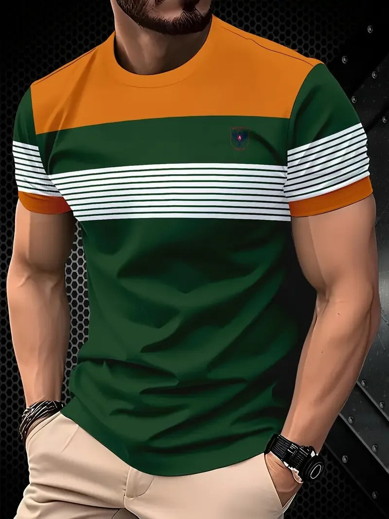 Heren klassiek gestreept zomer T-shirt