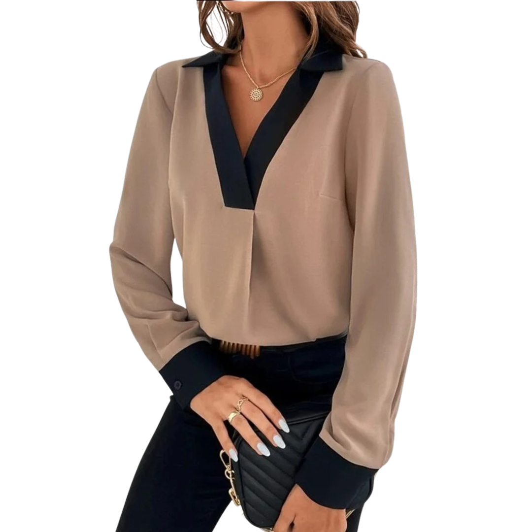 Kantoorblouse met lange mouwen voor dames