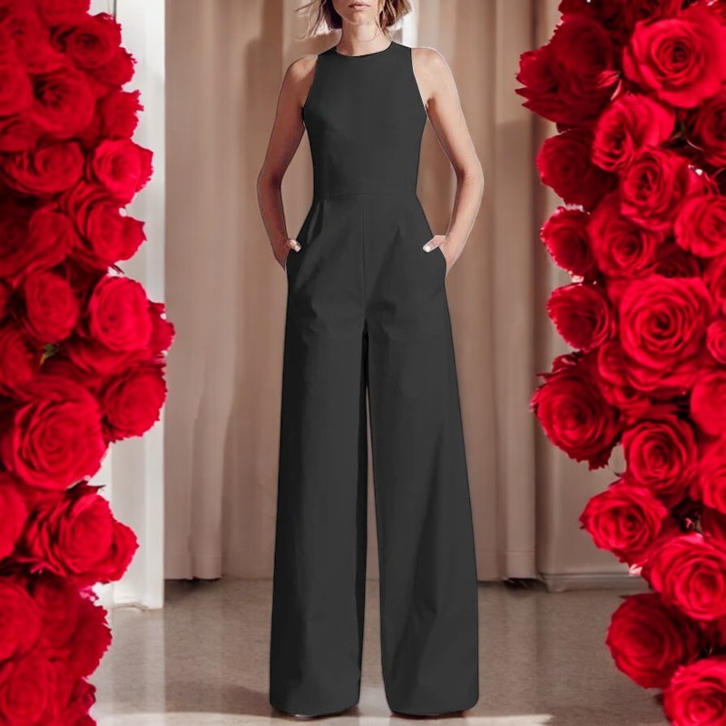 Dames Casual Taille Tank Playsuit