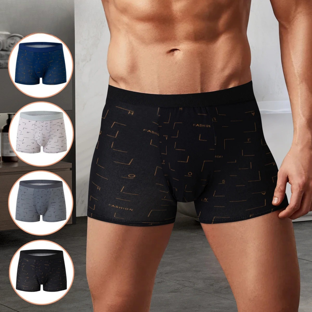 4-pack bedrukte boxershorts voor heren