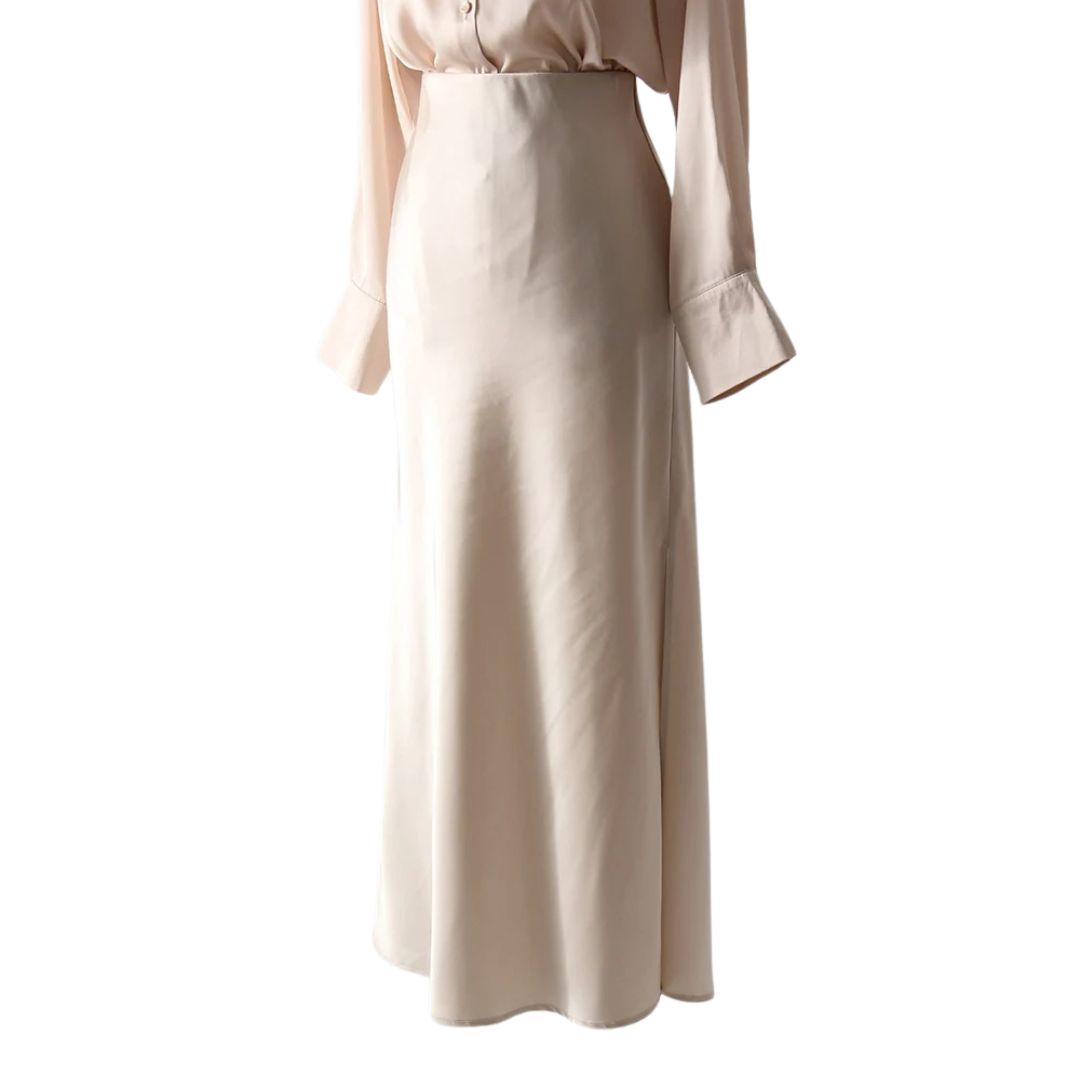 Satijnen splitrok voor dames