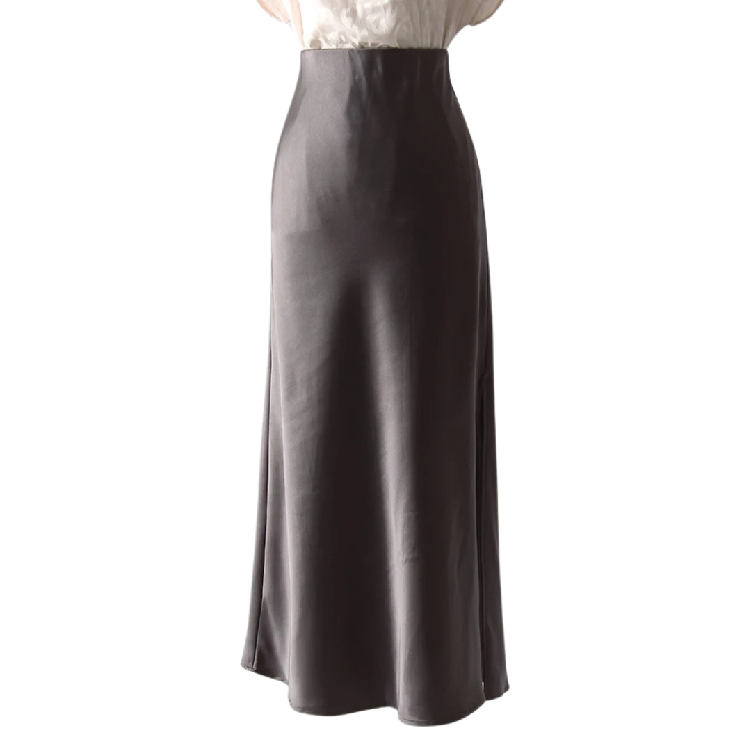 Satijnen splitrok voor dames