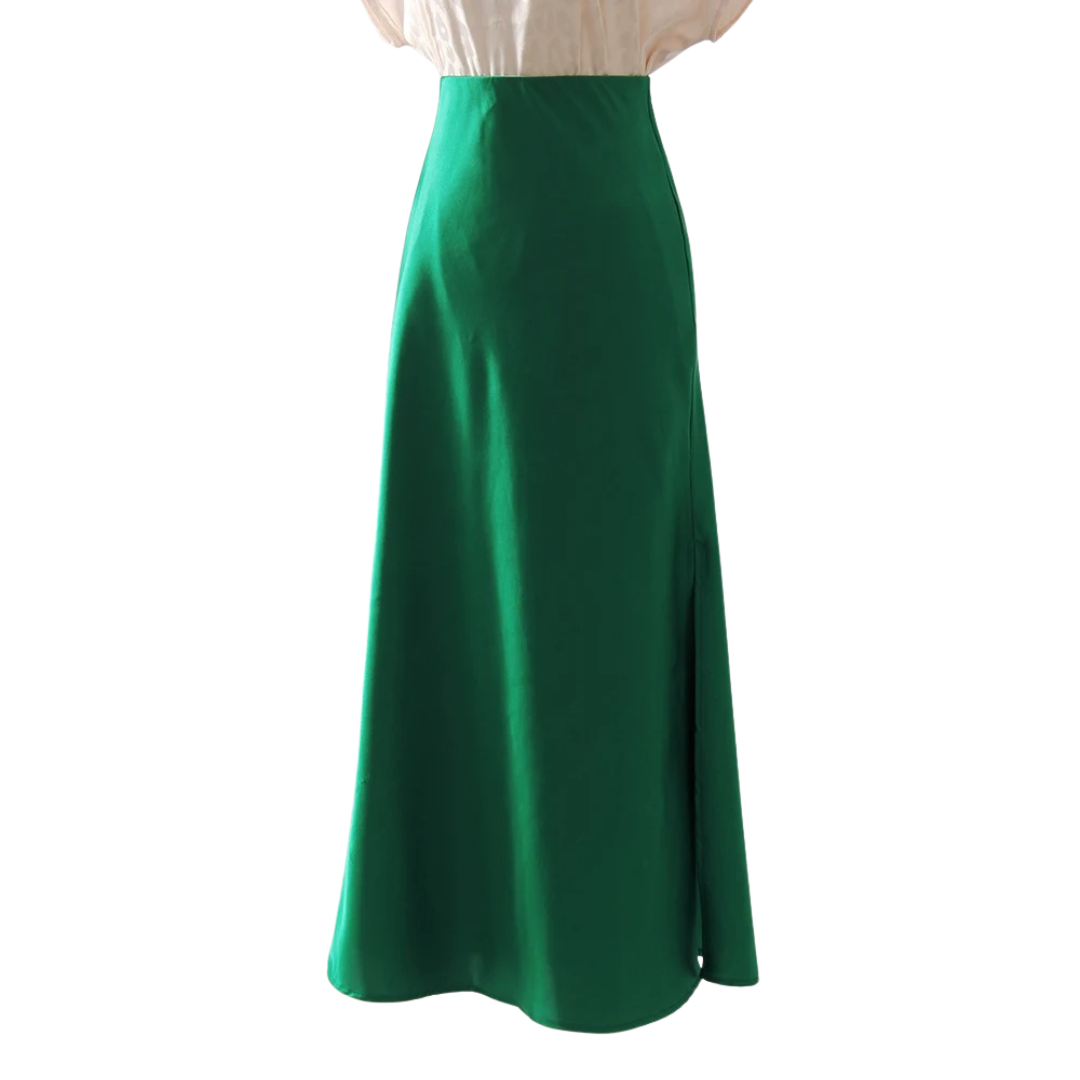 Satijnen splitrok voor dames