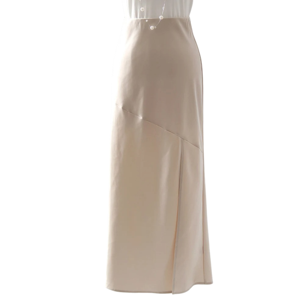 Zwarte satijnen bodyconrok voor dames