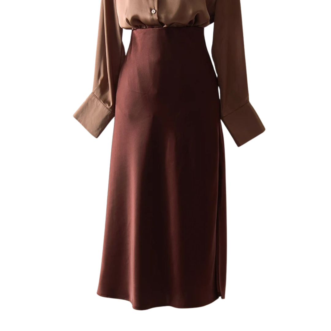 A-lijn kantoor zijden rok voor dames