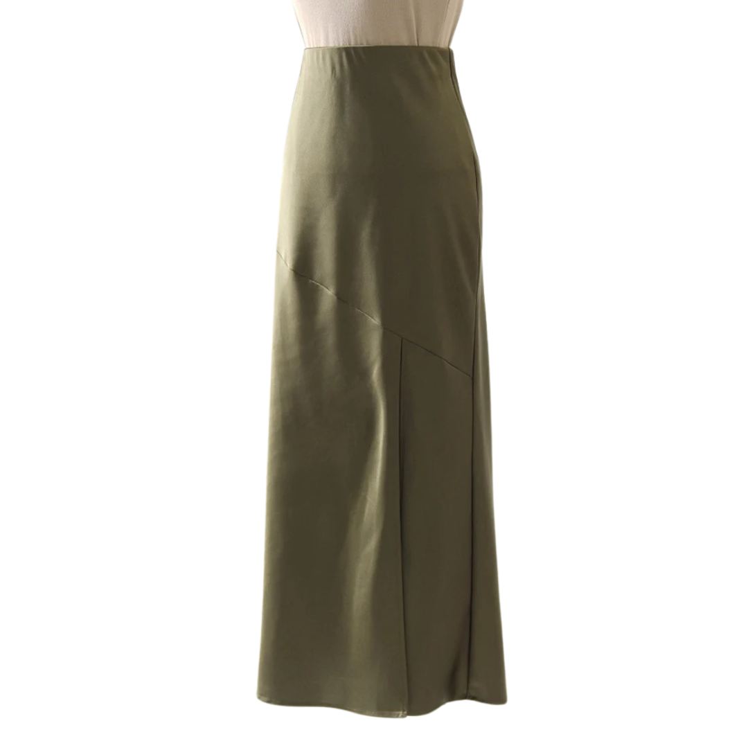 Zwarte satijnen bodyconrok voor dames