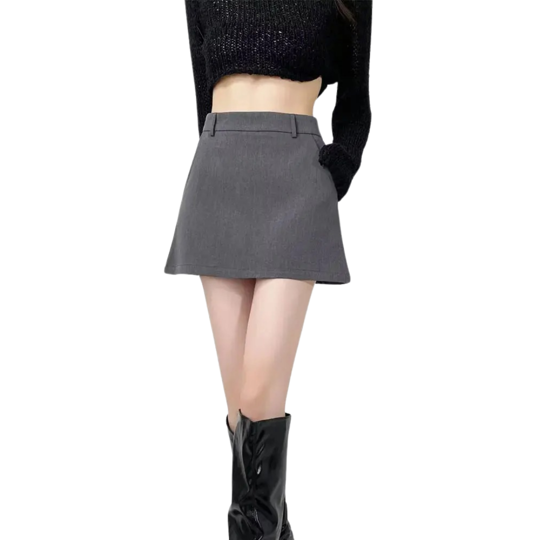 Chique A-lijn minirok met hoge taille