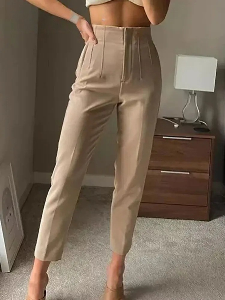 Dames hoge taille potloodbroek