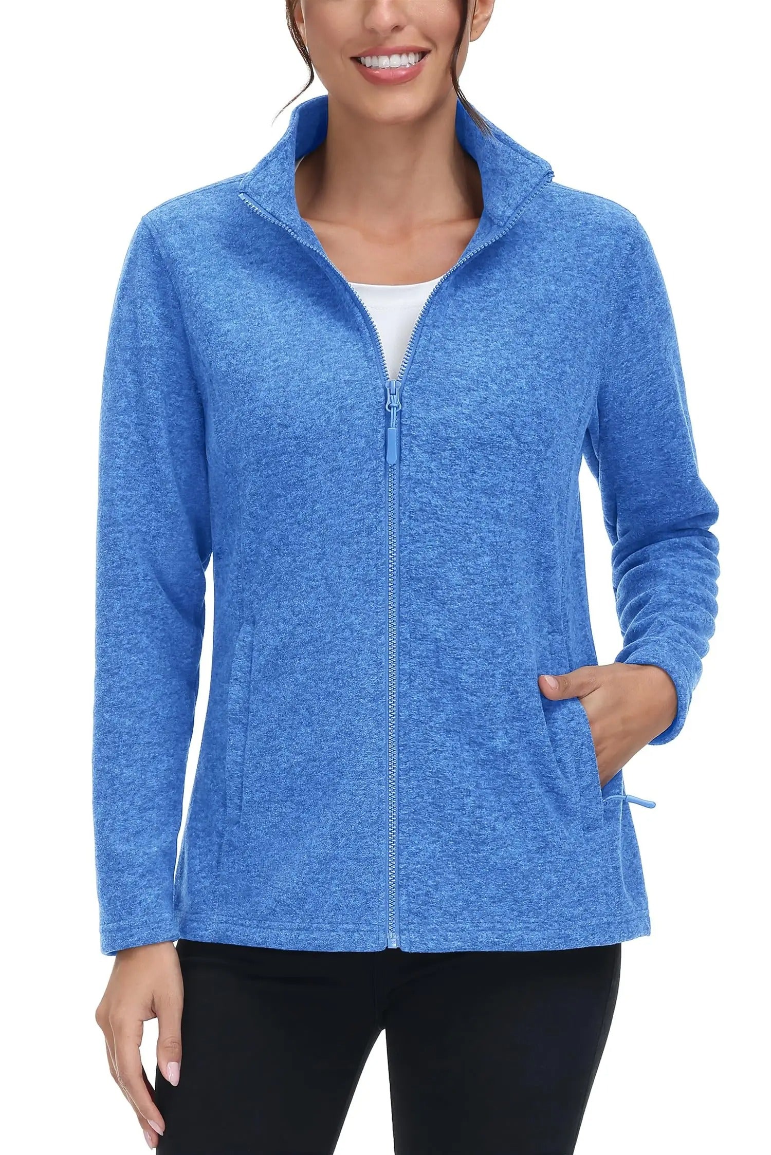 Lichtgewicht fleecejack met rits voor dames