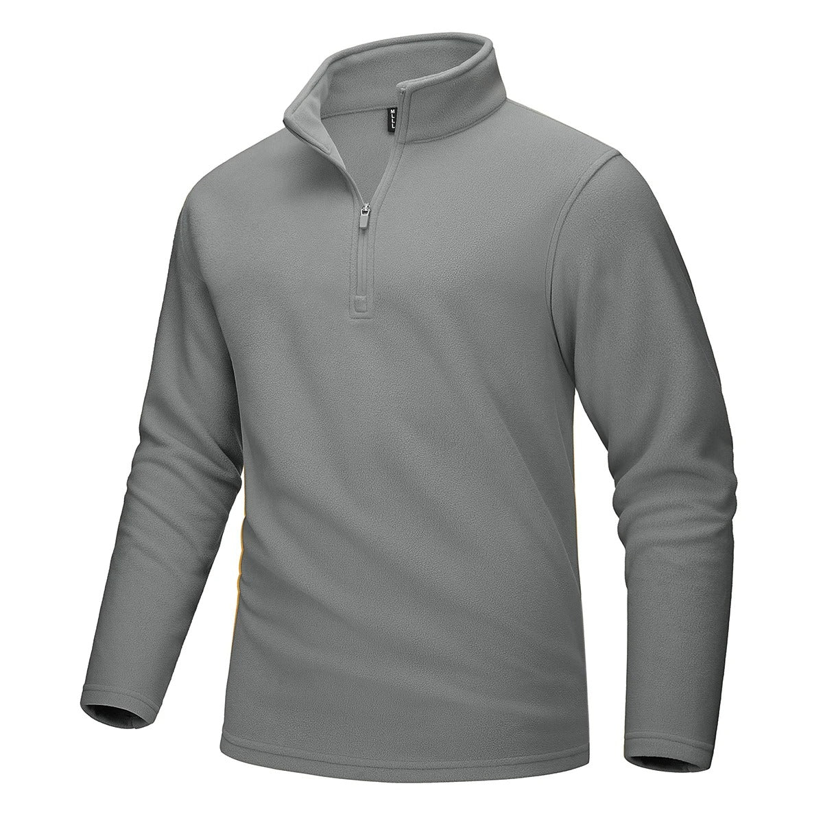 Heren fleece trui met halve rits