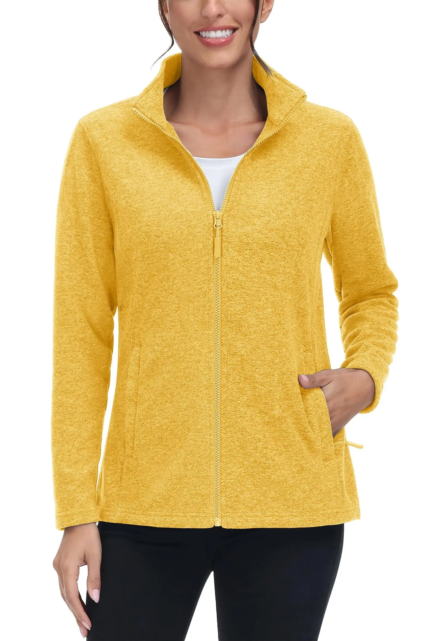 Lichtgewicht fleecejack met rits voor dames