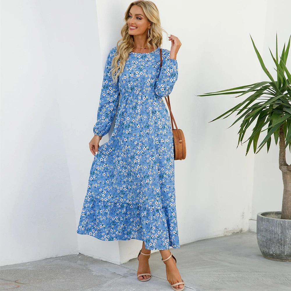 Bohemian chiffon maxi-jurk voor dames