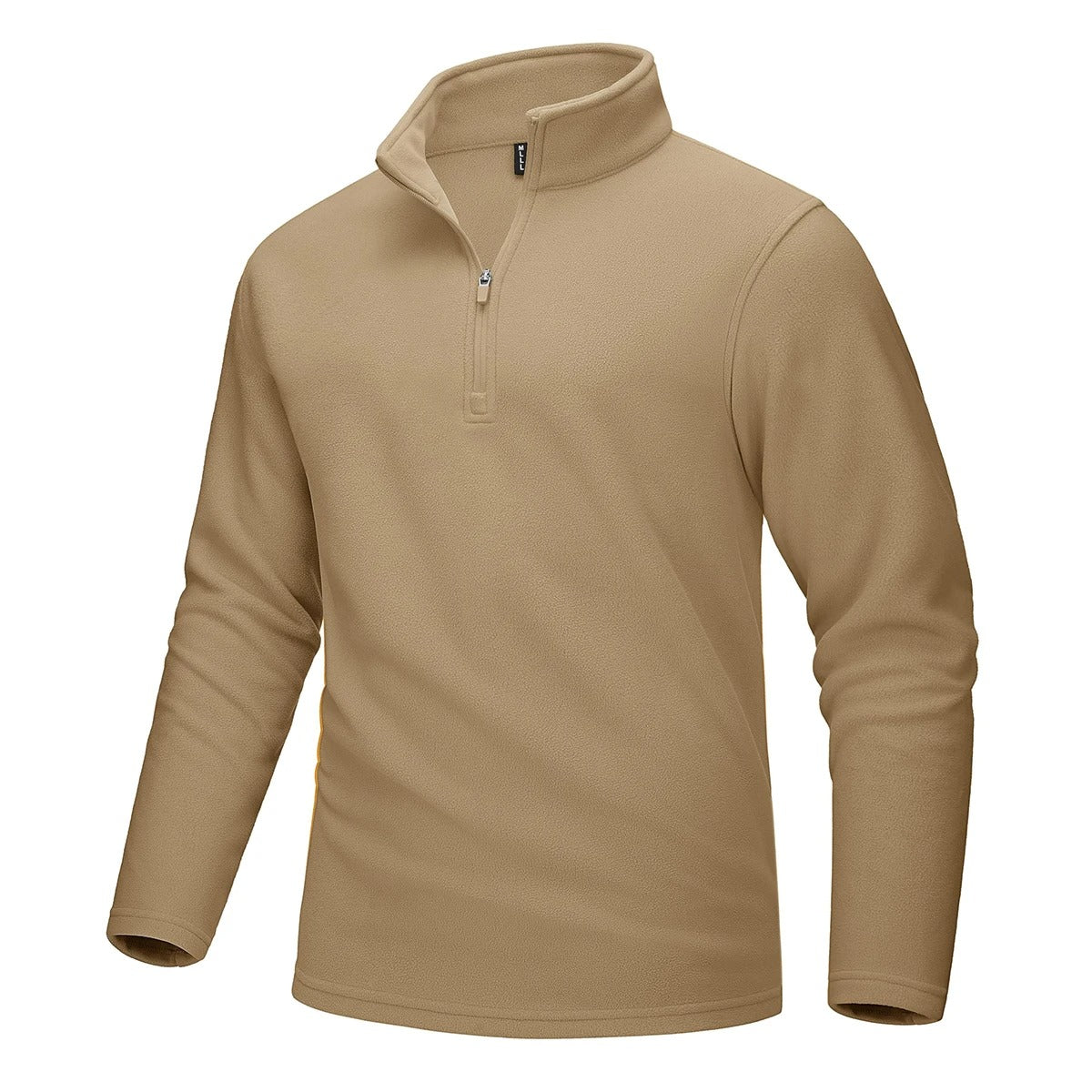 Heren fleece trui met halve rits