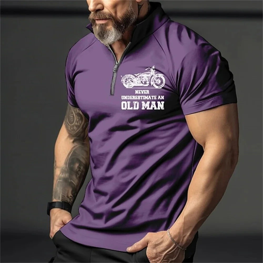 Heren Vintage 3D-print polo