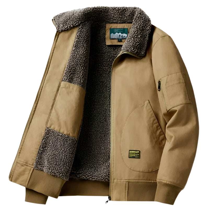 Heren lamswollen jas