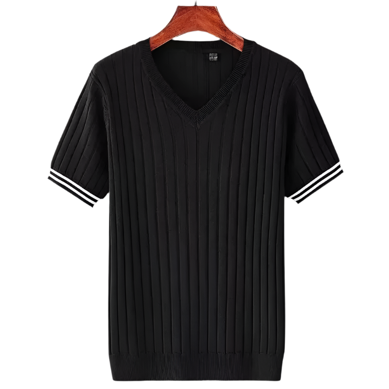 Slim Fit V-hals T-shirt voor heren