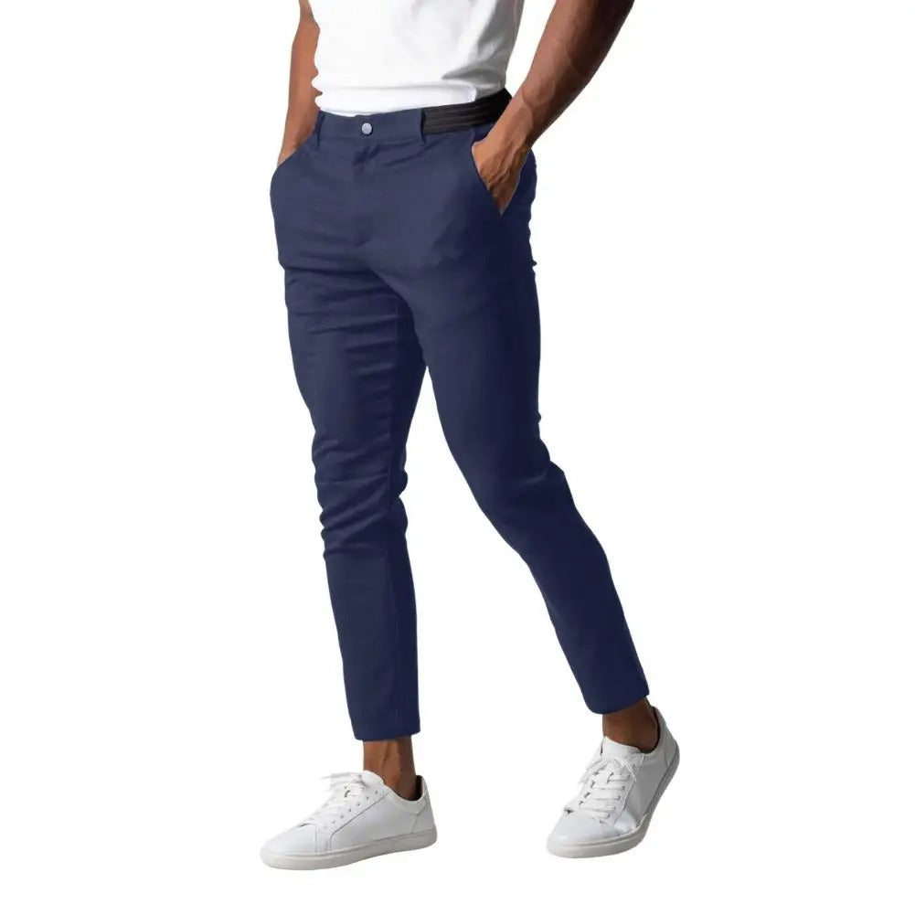 Slim fit zakelijke broek voor heren