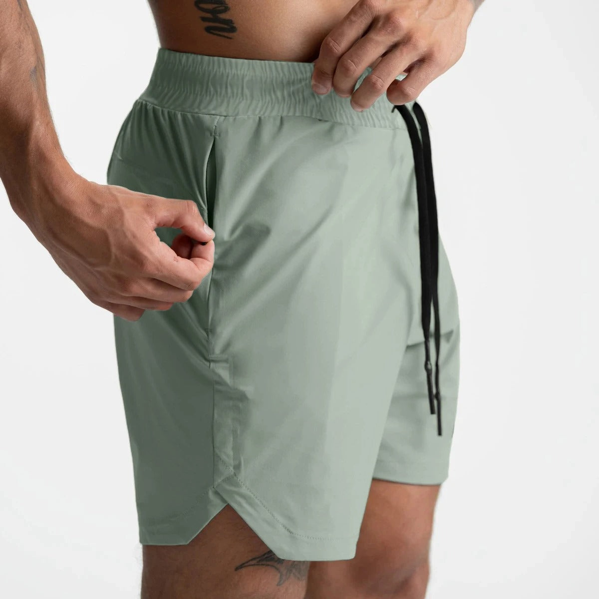 Snel drogende geweven sportshorts voor heren