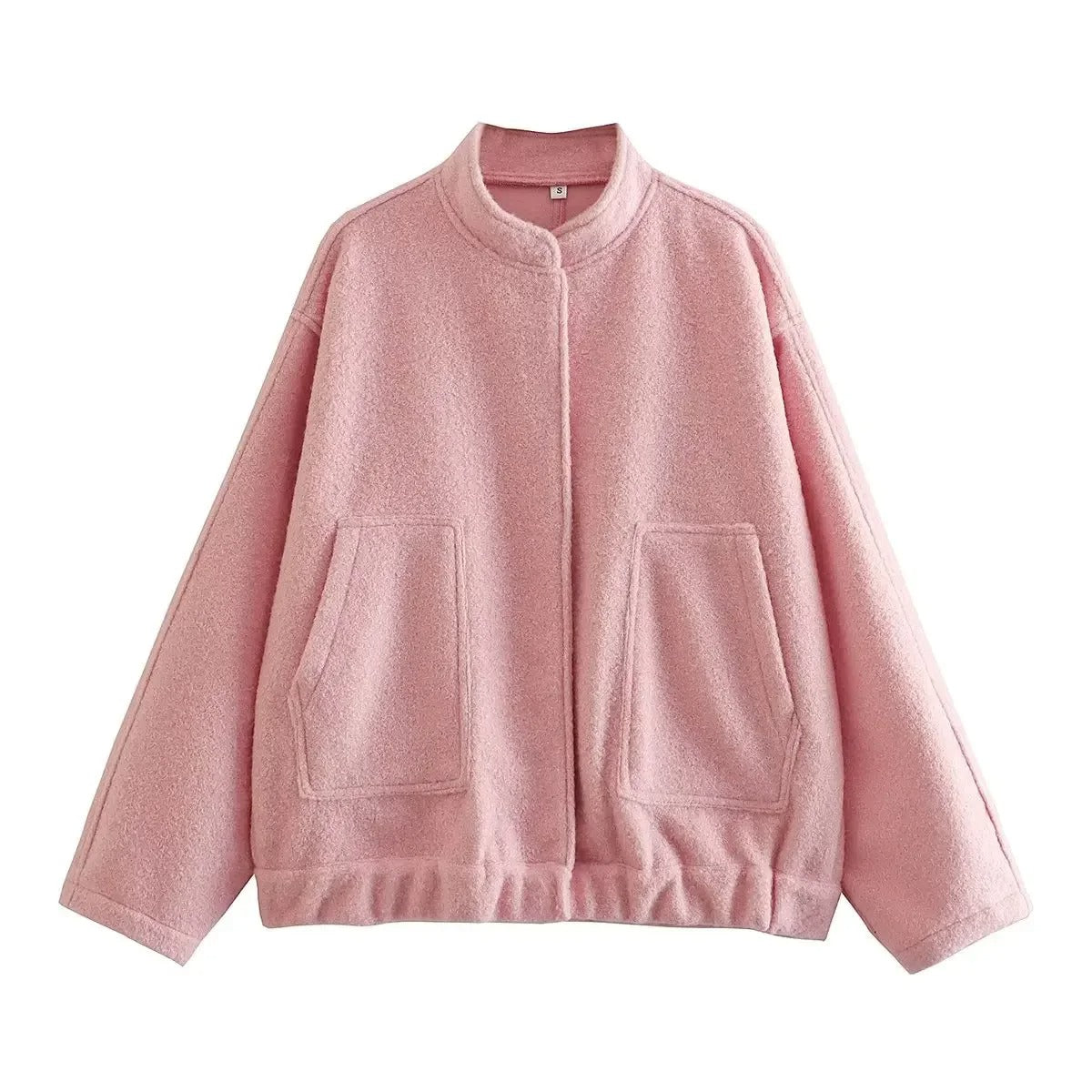 Tweed oversized bomberjack voor dames