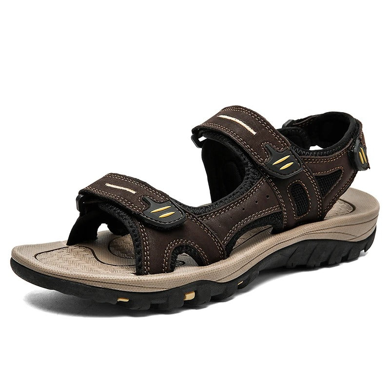 Heren casual leren sandalen