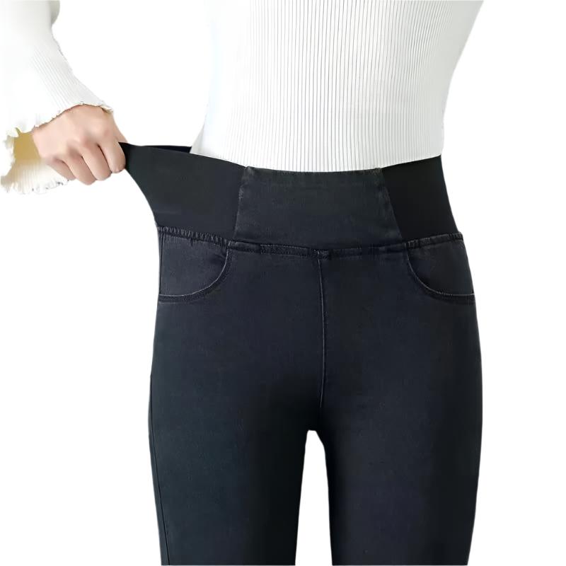 Denim broek met hoge taille voor dames
