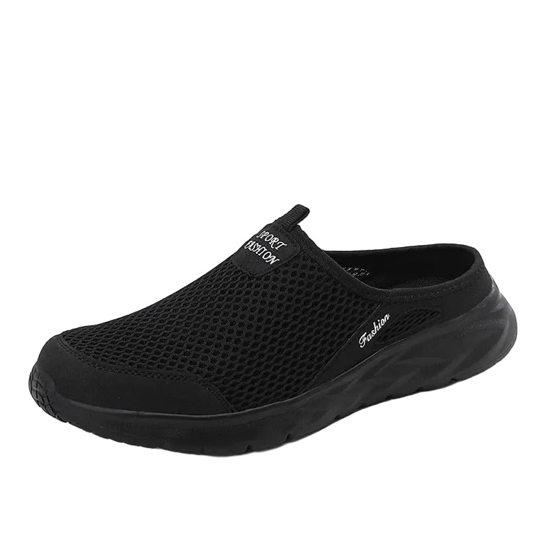 Ademende mesh halve slippers voor heren