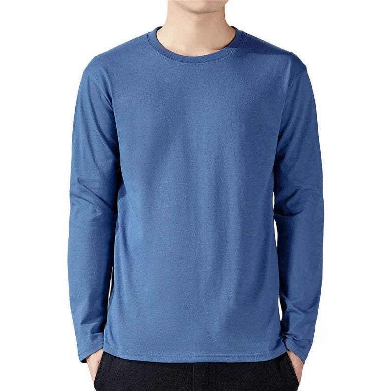 Katoenen heren-T-shirt met lange mouwen