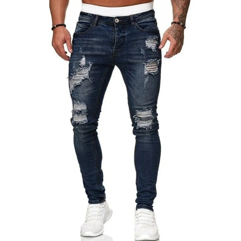 Skinny jeans met scheuren voor heren
