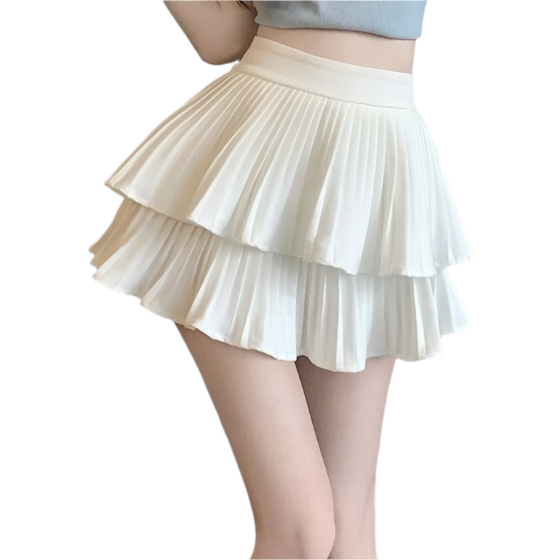 Lolita rok met ruches en hoge taille