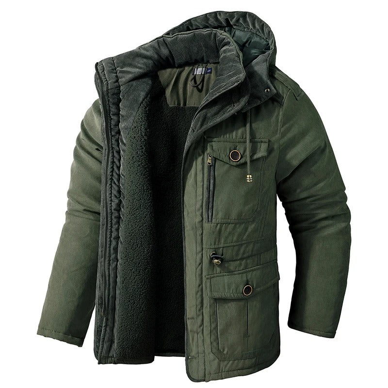Heren Kasjmier fleece winterjas