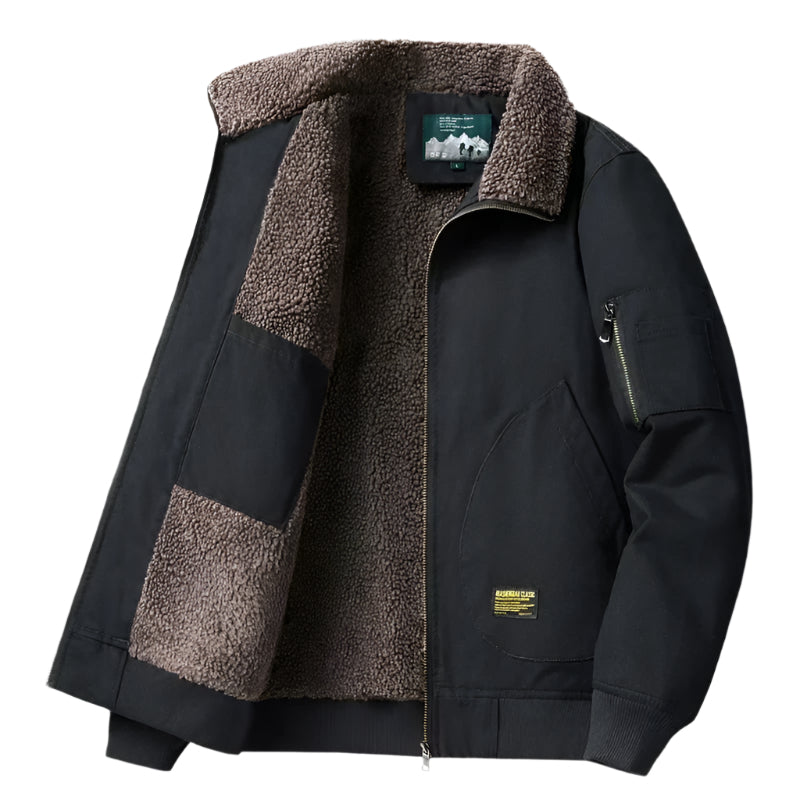 Heren lamswollen jas