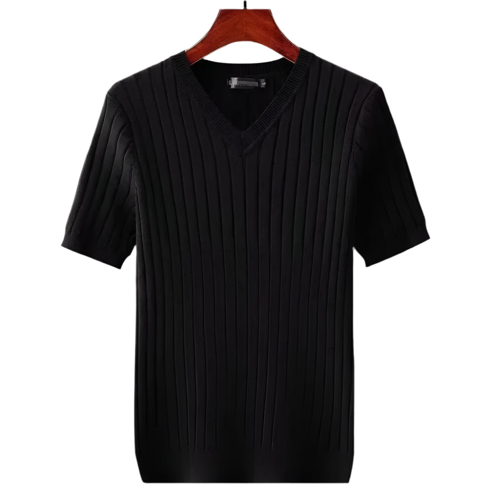Slim Fit V-hals T-shirt voor heren