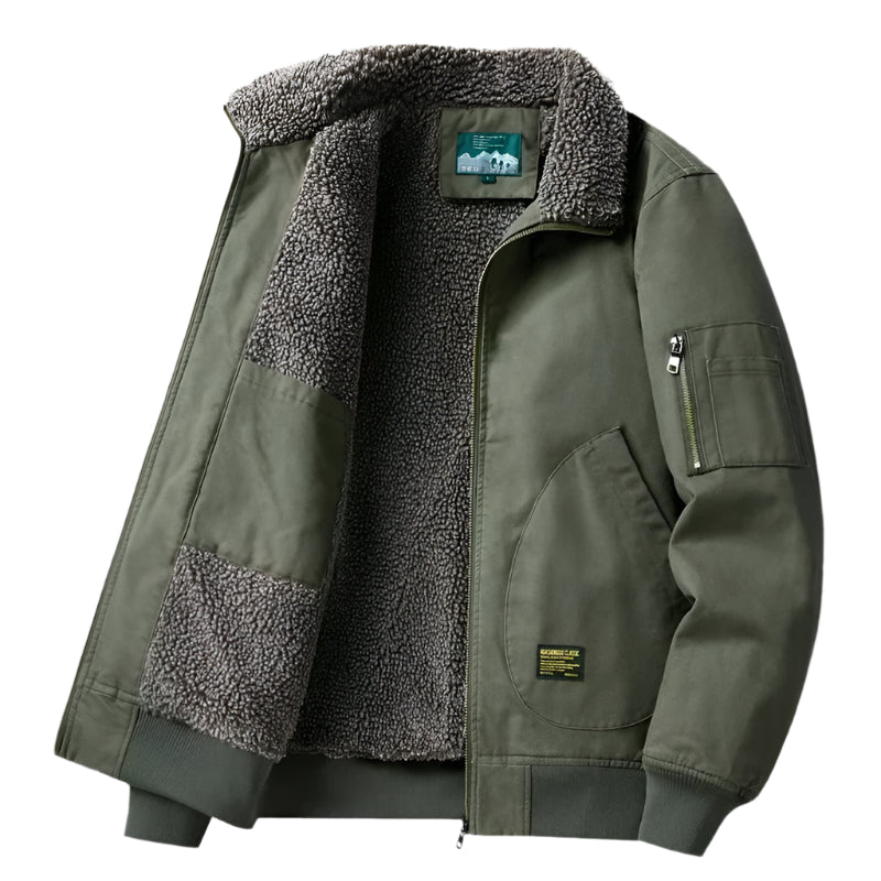 Heren lamswollen jas