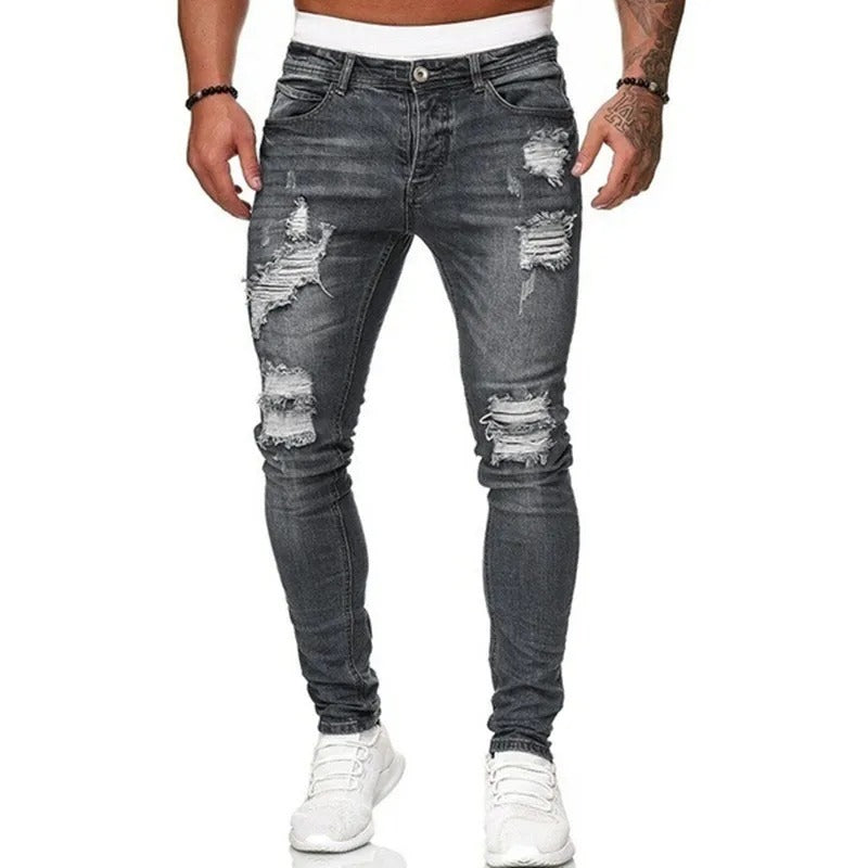 Skinny jeans met scheuren voor heren