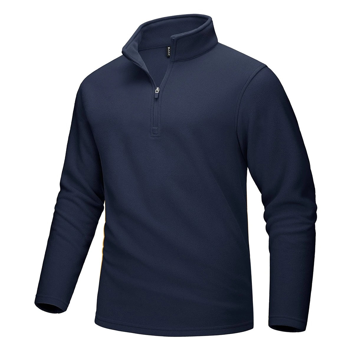 Heren fleece trui met halve rits