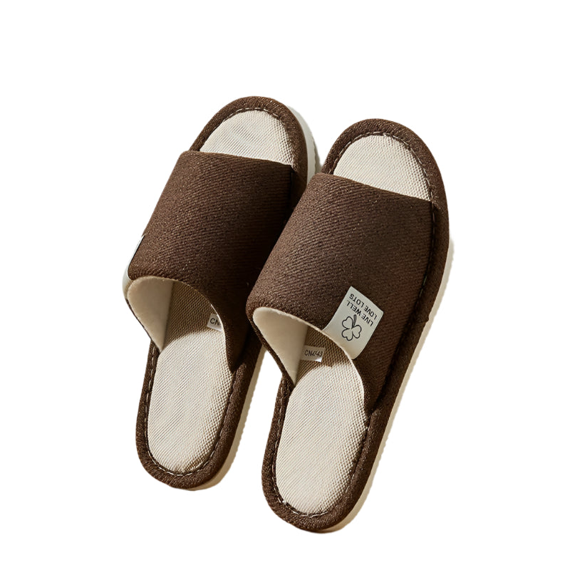 Heren linnen huisslippers