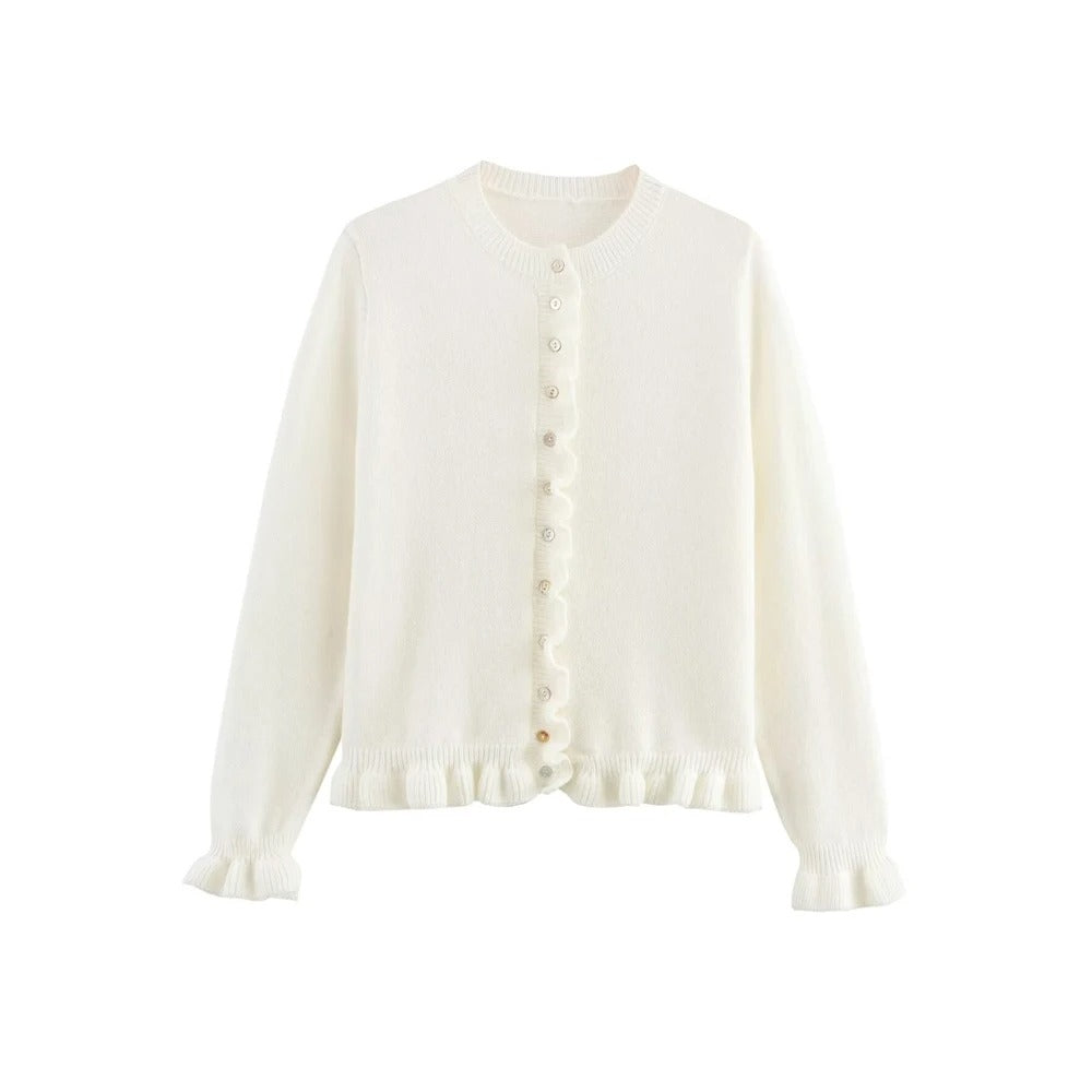 Gebreid damesvest met structuur