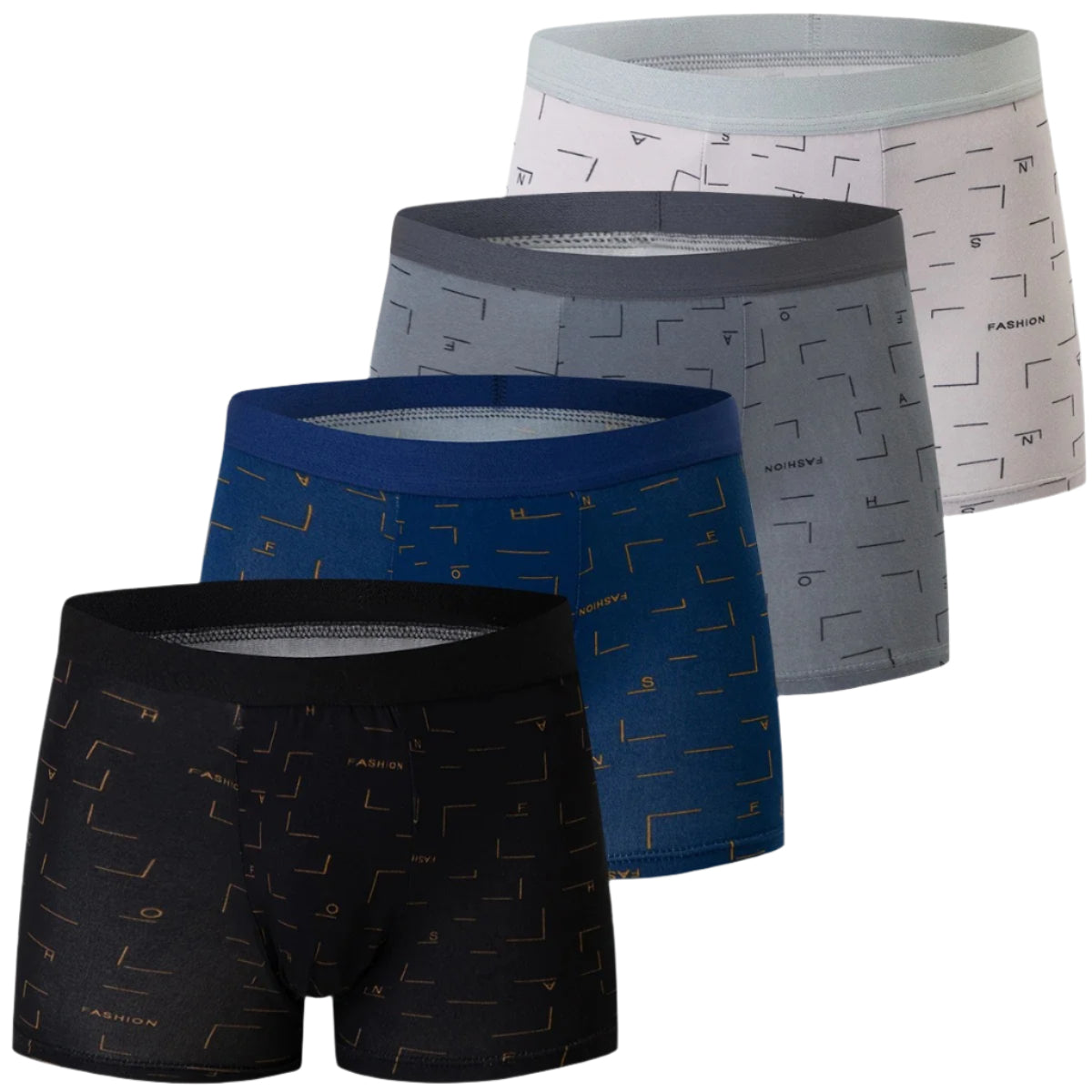 4-pack bedrukte boxershorts voor heren