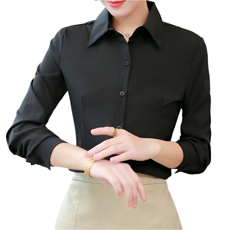 Office-blouse met lange mouwen voor dames