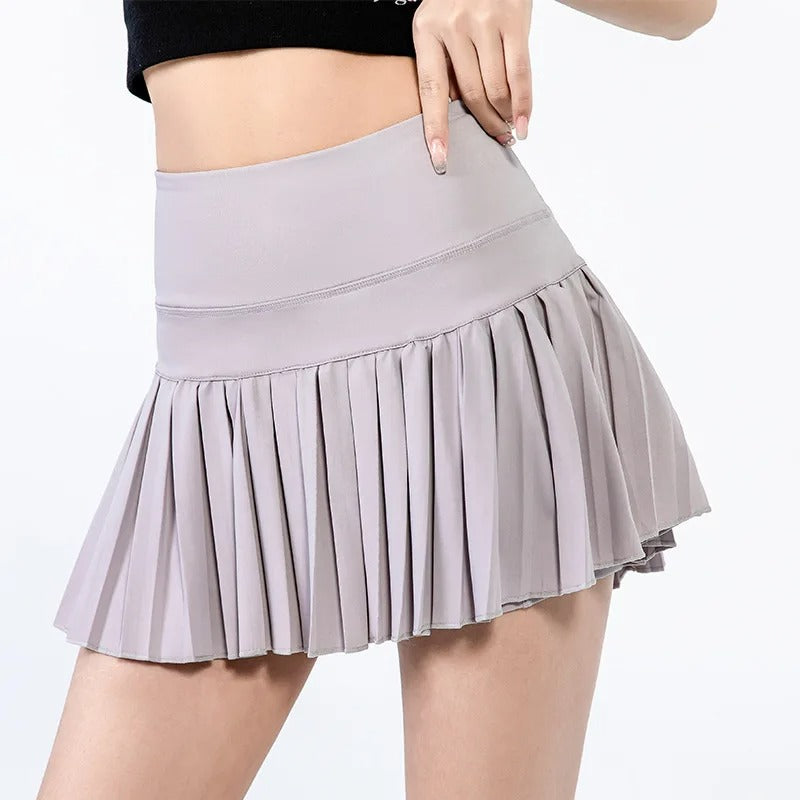 Geplooide tennisrokshorts voor dames