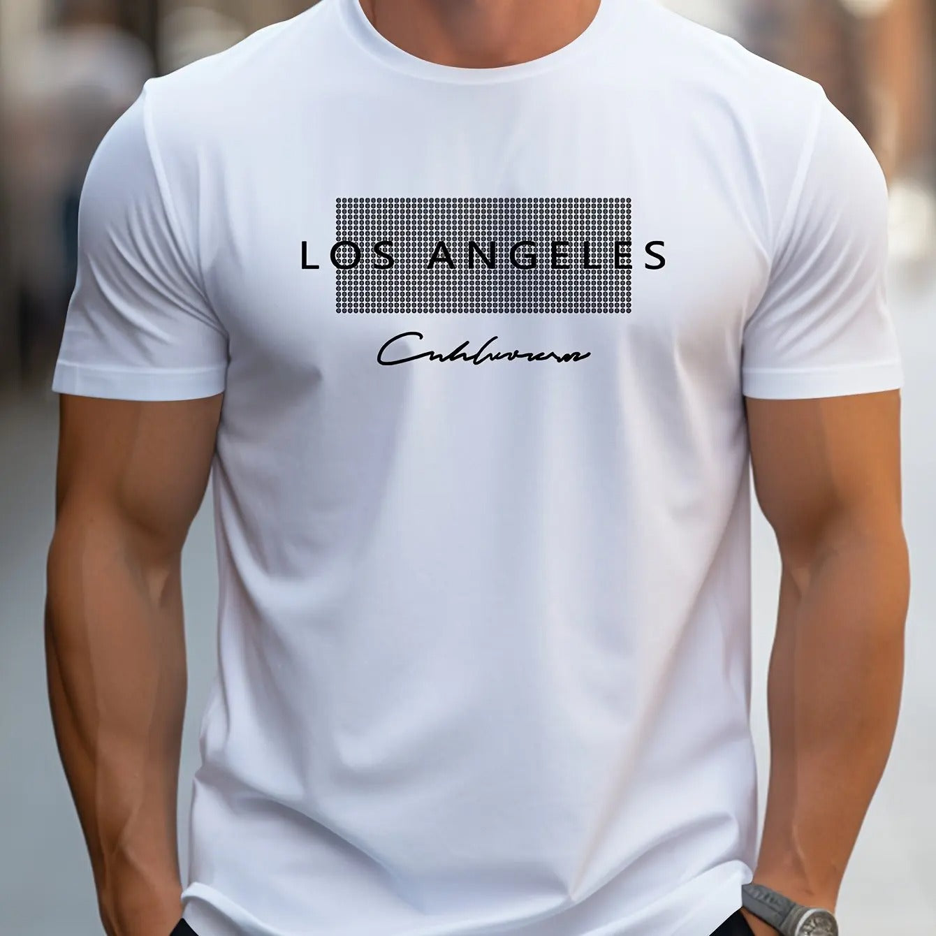 Heren Los Angeles Grafisch T-shirt