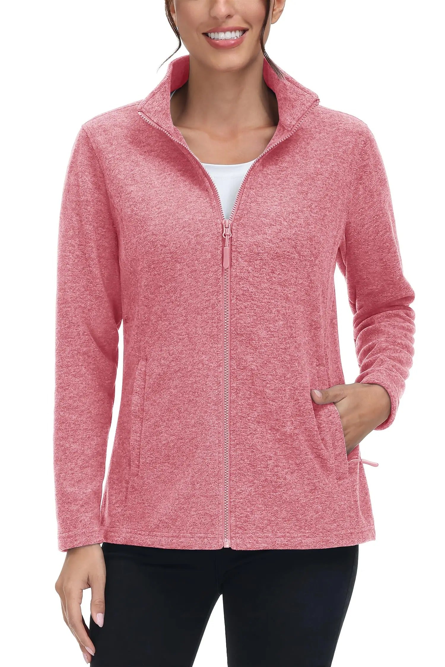 Lichtgewicht fleecejack met rits voor dames
