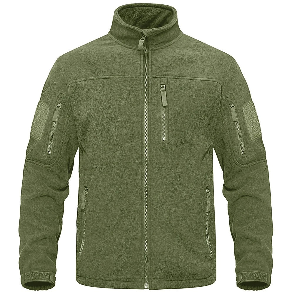 Heren fleece thermojack met volledige rits