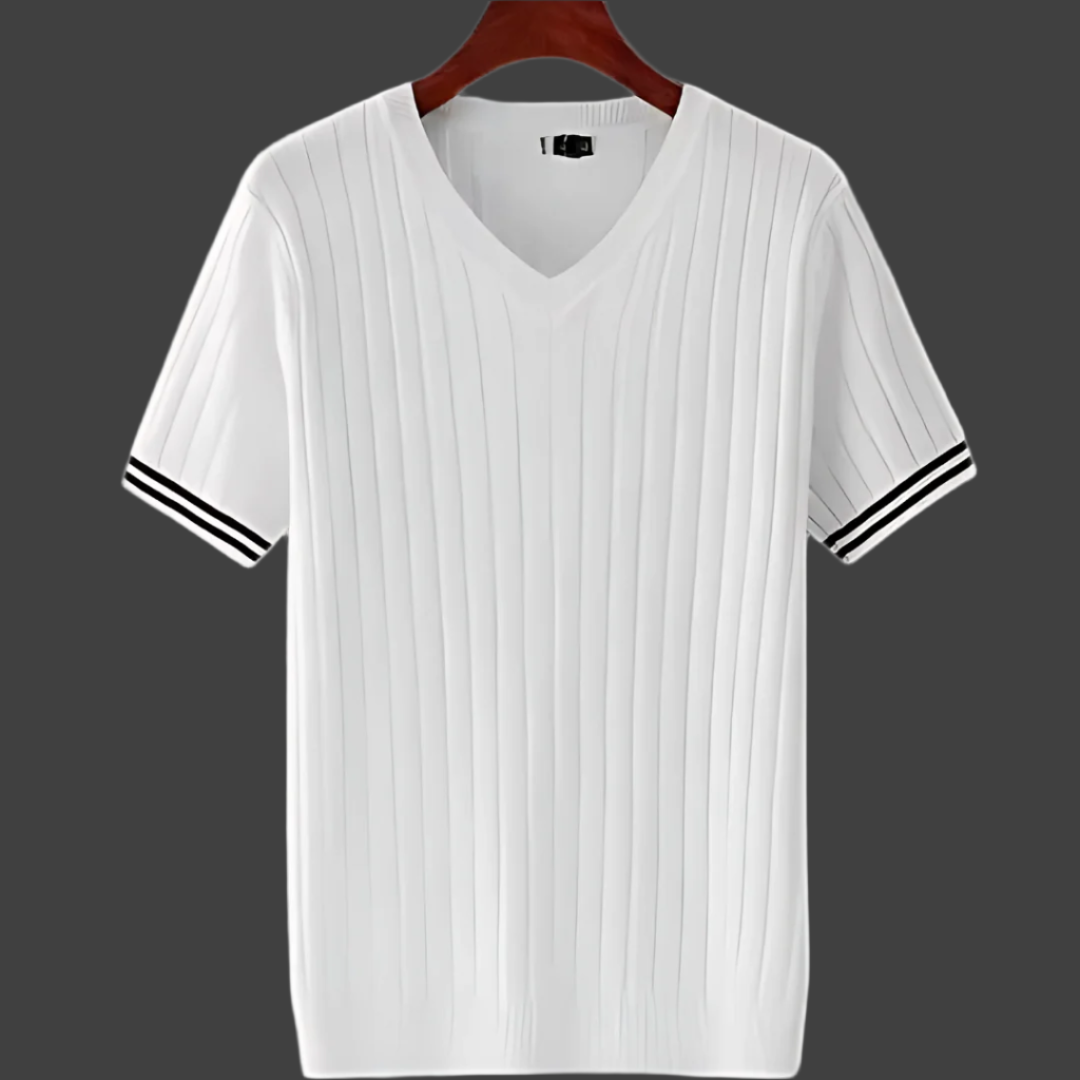 Slim Fit V-hals T-shirt voor heren
