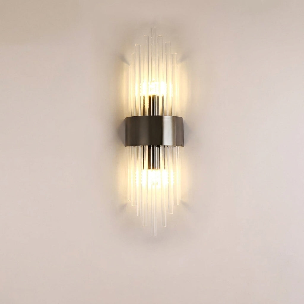 Wandlamp met Kristallen Accenten en Gouden Details