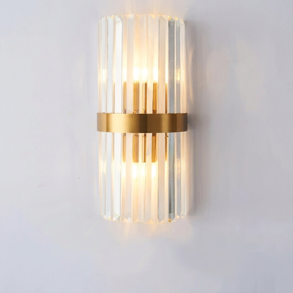 Wandlamp met Kristallen Accenten en Gouden Details